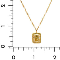 18K Yellow Gold Yellow Diamond Pendant Necklace