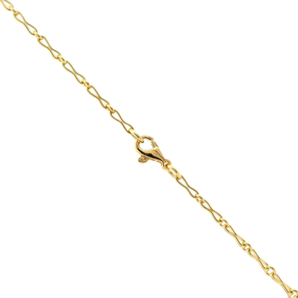 18K Yellow Gold Fancy Diamond Pendant Necklace