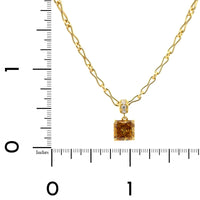 18K Yellow Gold Fancy Diamond Pendant Necklace