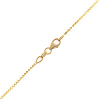 18K Yellow Gold Rustic Cushion Cut Yellow Diamond Pendant Necklace