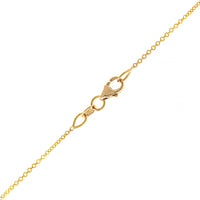 18K Yellow Gold Rustic Cushion Cut Yellow Diamond Pendant Necklace