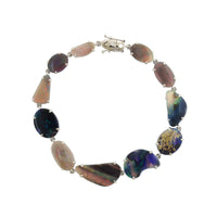 18K White Gold Multi Shaped Opal Bracelet