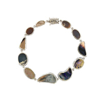 18K White Gold Multi Shaped Opal Bracelet