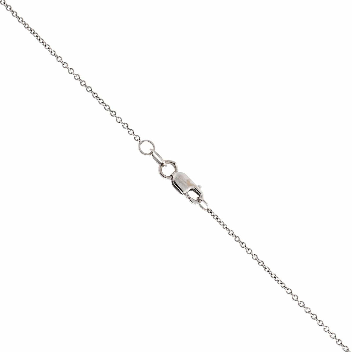 18K White Gold Opal and Diamond Halo Pendant Necklace