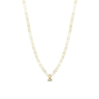 Zoe Chicco 14K Yellow Gold Fire Opal Bead and Diamond Necklace