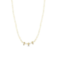 Zoe Chicco 14K Yellow Gold Fire Opal Bead and Diamond Necklace