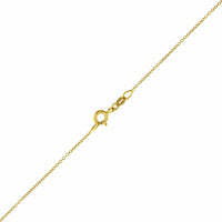 18K Yellow Gold Round Opal and Diamond Pendant Necklace