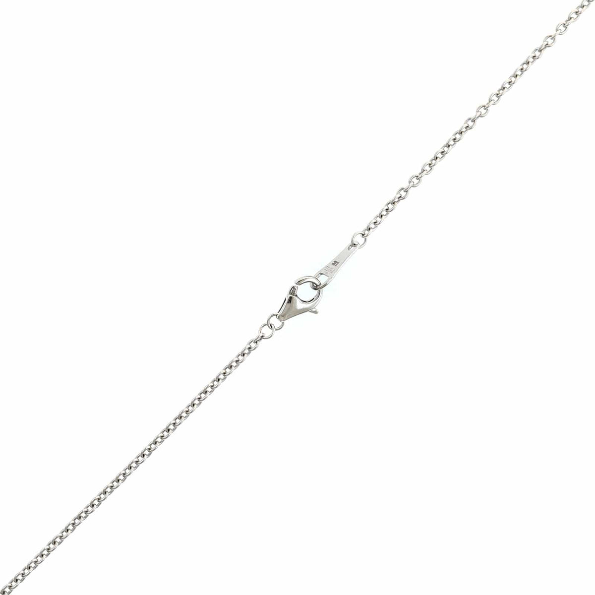 Platinum Oval Opal & Diamond Pendant Necklace