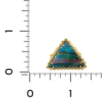 Suzy Landa 18K Yellow Gold Triangular Australian Opal Ring