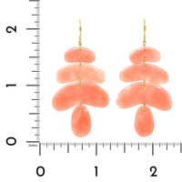 18K Yellow Gold Small Pink Opal Totem Earrings