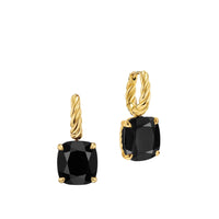 Marbella Drop Earrings 18K Yellow Gold with Black Onyx, 11mm