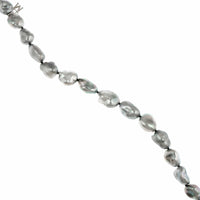 Mikimoto 18K White Gold Black South Sea Baroque Pearl Bracelet