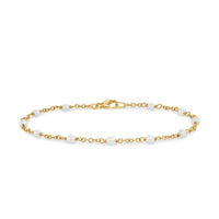Pearl Classics Station Bracelet 18K Yellow Gold, 3.5mm