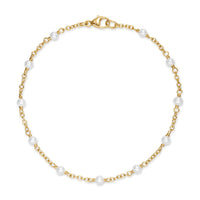 Pearl Classics Station Bracelet 18K Yellow Gold, 3.5mm