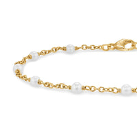 Pearl Classics Station Bracelet 18K Yellow Gold, 3.5mm