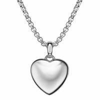 Sculpted Cable Heart Locket Sterling Silver, 23mm