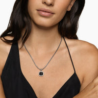 Albion® Pendant Sterling Silver with Black Onyx and Diamonds, 11mm