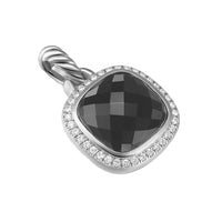 Albion® Pendant Sterling Silver with Black Onyx and Diamonds, 11mm