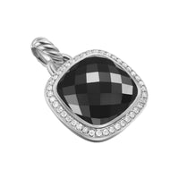 Albion® Pendant Sterling Silver with Black Onyx and Diamonds, 15mm
