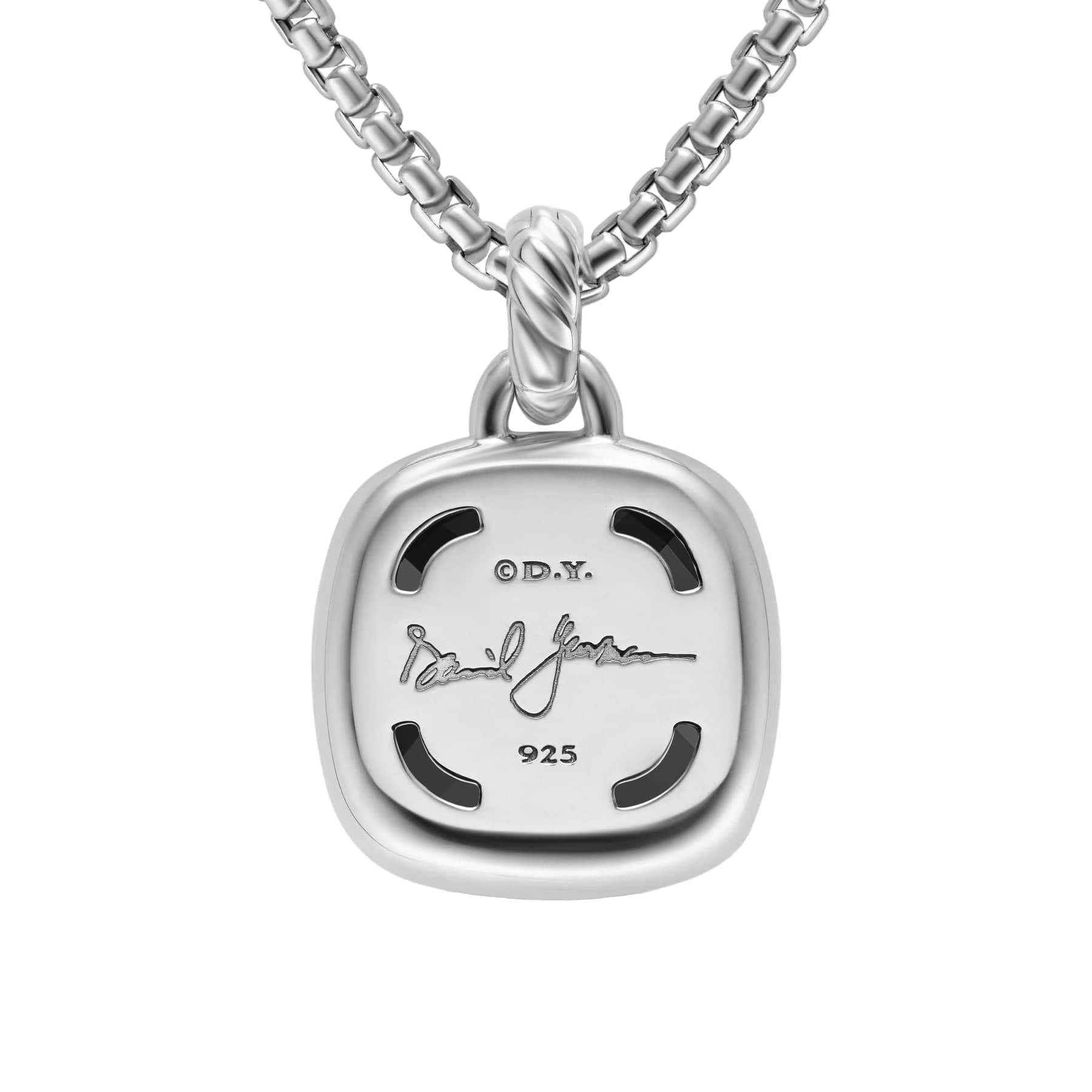 Albion® Pendant Sterling Silver with Black Onyx and Diamonds, 15mm