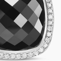 Albion® Pendant Sterling Silver with Black Onyx and Diamonds, 15mm