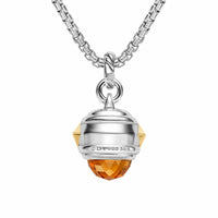 Renaissance® Amulet Sterling Silver with 14K Yellow Gold, Madeira Citrine, Tanzanite and Rhodolite Garnet, 19.8mm