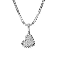 DY Elements® Heart Pendant Sterling Silver with Diamonds, 12.7mm