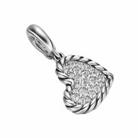 DY Elements® Heart Pendant Sterling Silver with Diamonds, 12.7mm