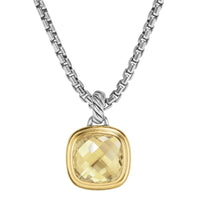 Albion® Pendant Sterling Silver with 18K Yellow Gold and Champagne Citrine, 11mm