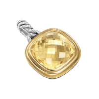 Albion® Pendant Sterling Silver with 18K Yellow Gold and Champagne Citrine, 11mm