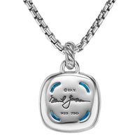 Albion® Pendant Sterling Silver with 18K Yellow Gold and Blue Topaz, 15mm