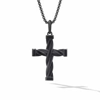 DY Helios Cross Pendant in Black Titanium
