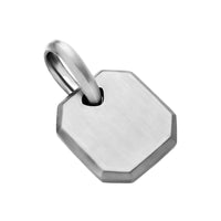 Octagonal Amulet Sterling Silver, 15mm