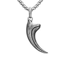 Raptor Claw Amulet Sterling Silver with Black Diamonds, 36.2mm