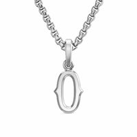 Number Zero Amulet Sterling Silver, 18.6mm