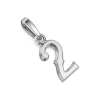 Number Two Amulet Sterling Silver, 18.6mm