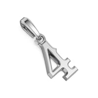 Number Four Amulet Sterling Silver, 18.6mm