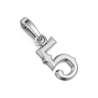 Number Five Amulet Sterling Silver, 18.6mm