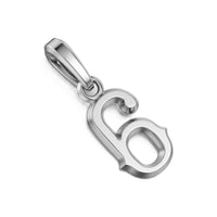 Number Six Amulet Sterling Silver, 18.6mm