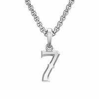 Number Seven Amulet Sterling Silver, 18.6mm