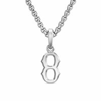 Number Eight Amulet Sterling Silver, 18.6mm