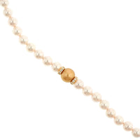 Mikimoto 18K Yellow Gold Akoya Pearl and Diamond Bracelet