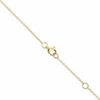 14K Yellow Gold Pave Diamond & Pearl Bar Necklace