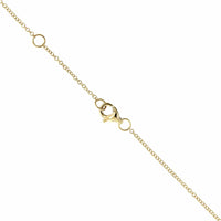 14K Yellow Gold Open Circle Diamond & Pearl Necklace