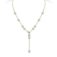 Mikimoto 18K Yellow Gold Pearls in Motion Akoya Cultured Pearl Necklace