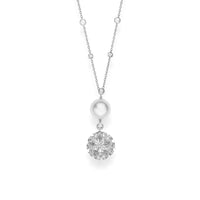Mikimoto 18K White Gold South Sea Pearl and Diamond Pendant