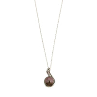 Mikimoto 18K White Gold Black South Sea Pearl And Diamond Pendant