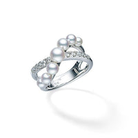 Mikimoto 18K White Gold Akoya Pearl Ring