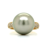 18K Yellow Gold Tahitian Pearl Ring