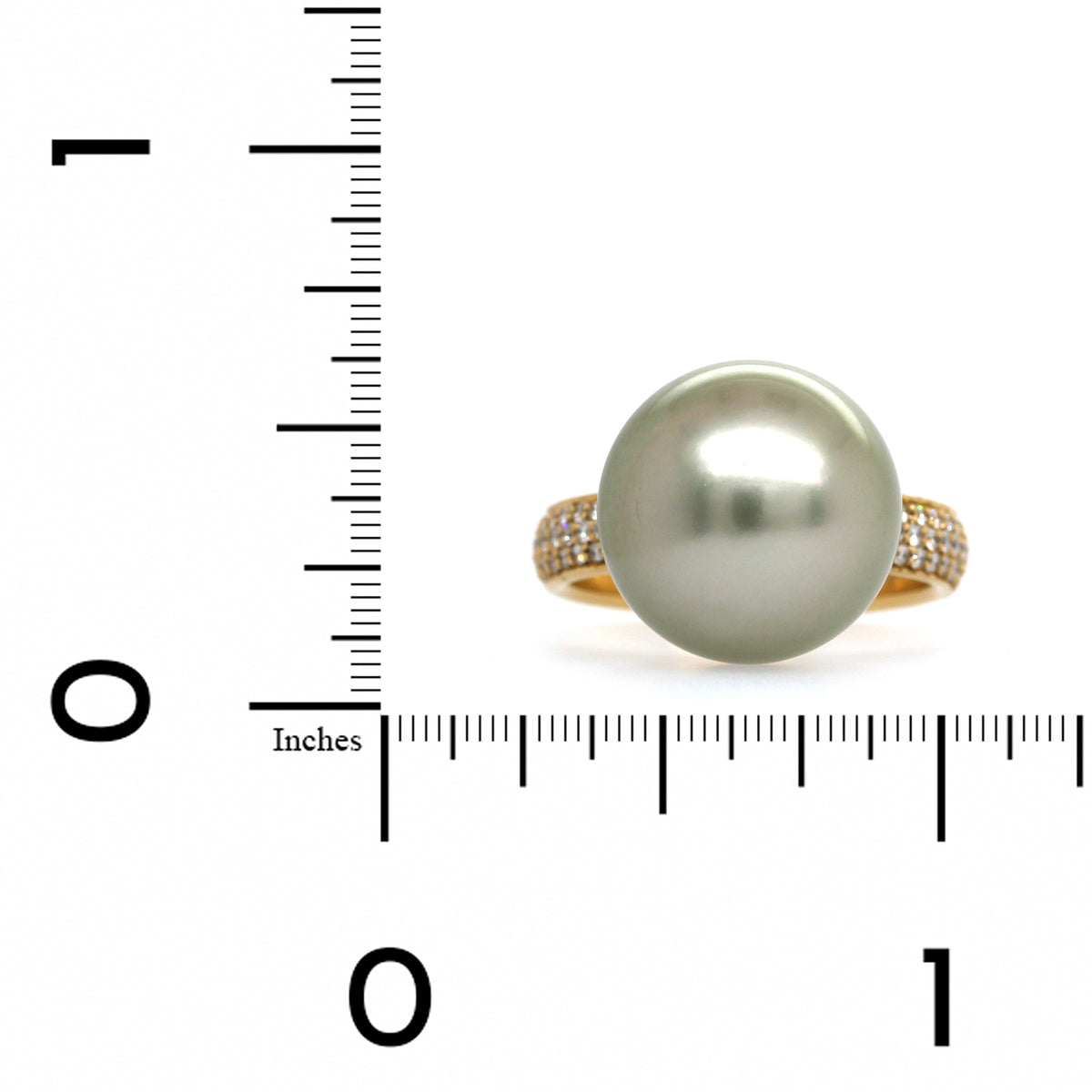 18K Yellow Gold Tahitian Pearl Ring
